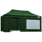 3x6 Pop Up Gazebo Hut with Sandbags Green