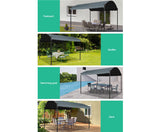 4x3m Iron Art Gazebo - Grey - JVEES