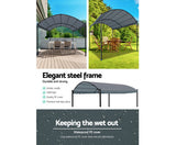 4x3m Iron Art Gazebo - Grey - JVEES