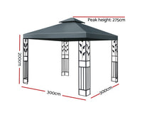 3x3m Iron Art Gazebo - JVEES