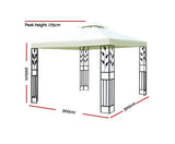 3x3m Gazebo Iron Art Canopy - JVEES