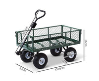 Mesh Garden Steel Cart - Green - JVEES