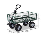 Mesh Garden Steel Cart - Green - JVEES