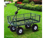 Mesh Garden Steel Cart - Green - JVEES