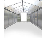 3.1 x 2.5M Polycarbonate Aluminium Greenhouse - Double Door - JVEES