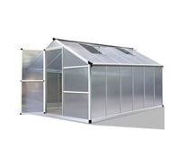 Aluminium Greenhouse Garden Shed Polycarbonate 3.6x2.5M