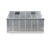 3.6 x 2.5M Polycarbonate Aluminium Green House - JVEES