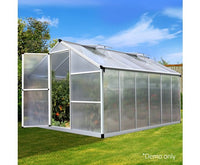 4.2 x 2.5M Polycarbonate Aluminium Green House - JVEES