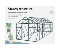 Aluminium Greenhouse Green House Garden Polycarbonate 4.43X2.44M