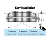 1000KG Swing Gate Opener Auto Solar Power Electric Kit Remote Control - JVEES