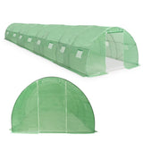 12x3m Polytunnel Greenhouse Steel Frame - Green