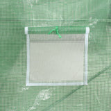 12x3m Polytunnel Greenhouse Steel Frame - Green