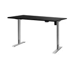 Electric Motorised Height Adjustable Standing Desk - Grey Frame with 100cm Black Top - JVEES