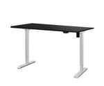 Electric Motorised Height Adjustable Standing Desk - White Frame with 100cm Black Top - JVEES