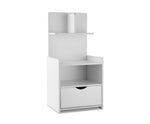 Bedside Table Cabinet with Shelf White - JVEES