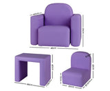 Kids Covertible Armchair - Purple - JVEES