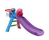 Kids Slide with Basketball Hoop Outdoor Indoor - Purple - JVEES