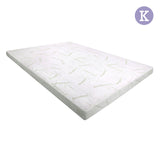 Cool Gel Memory Foam Mattress Topper w/ Bamboo Fabric Cover 8cm King