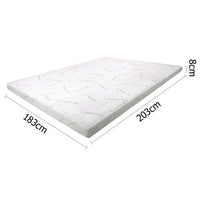 Cool Gel Memory Foam Mattress Topper w/ Bamboo Fabric Cover 8cm King - JVEES