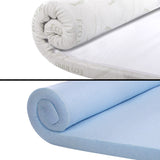 Cool Gel Memory Foam Mattress Topper w/ Bamboo Fabric Cover 8cm Single - JVEES