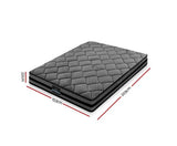 Queen Size Mattress Bed Medium Firm Pocket Spring 22cm Grey - JVEES