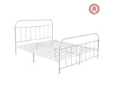 Queen Metal Bed Frame White - JVEES