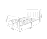 Queen Metal Bed Frame White - JVEES