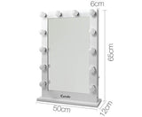 Make Up Mirror Frame with LED Lights 65 x 50cm White - JVEES