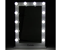 Make Up Mirror Frame with LED Lights 75x50cm White - JVEES