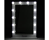 Make Up Mirror Frame with LED Lights 75x50cm White - JVEES