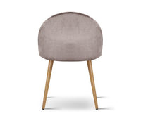 Set of Two Velvet Dining Chair - Light Grey - JVEES