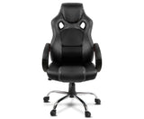 Racing Style PU Leather Office Chair - Black - JVEES