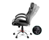 Racing Style PU Leather Office Chair - Black - JVEES