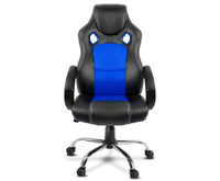 Racing Style PU Leather Office Chair Blue - JVEES