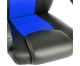 Racing Style PU Leather Office Chair Blue - JVEES