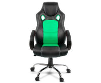 Racing Style PU Leather Office Chair Green - JVEES