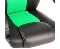 Racing Style PU Leather Office Chair Green - JVEES