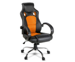Racing Style PU Leather Office Chair Orange - JVEES
