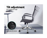 Executive High Back Office Chair PU Leather - Black - JVEES