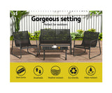 Outdoor Lounge Setting Garden Patio Furniture Textilene