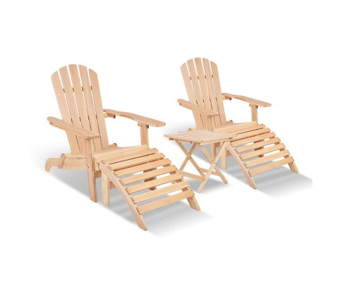 5-piece Adirondack Beach Chair and Table Set - JVEES