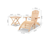 5-piece Adirondack Beach Chair and Table Set - JVEES