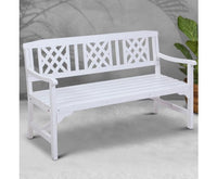 White Timber Garden Bench - JVEES