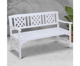 White Timber Garden Bench - JVEES