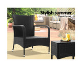 3PCS Outdoor Furniture Patio Set Wicker - JVEES