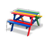 Kids Wooden Picnic Table Set with Umbrella - JVEES