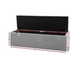 Premium 140cm Long Storage Ottoman Bench - Light Grey - JVEES