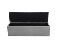 Premium 140cm Long Storage Ottoman Bench - Light Grey - JVEES