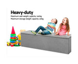 Premium 140cm Long Storage Ottoman Bench - Light Grey - JVEES