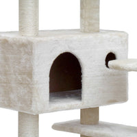 Cat Scratching Post  Tree House Condo 134cm Beige - JVEES